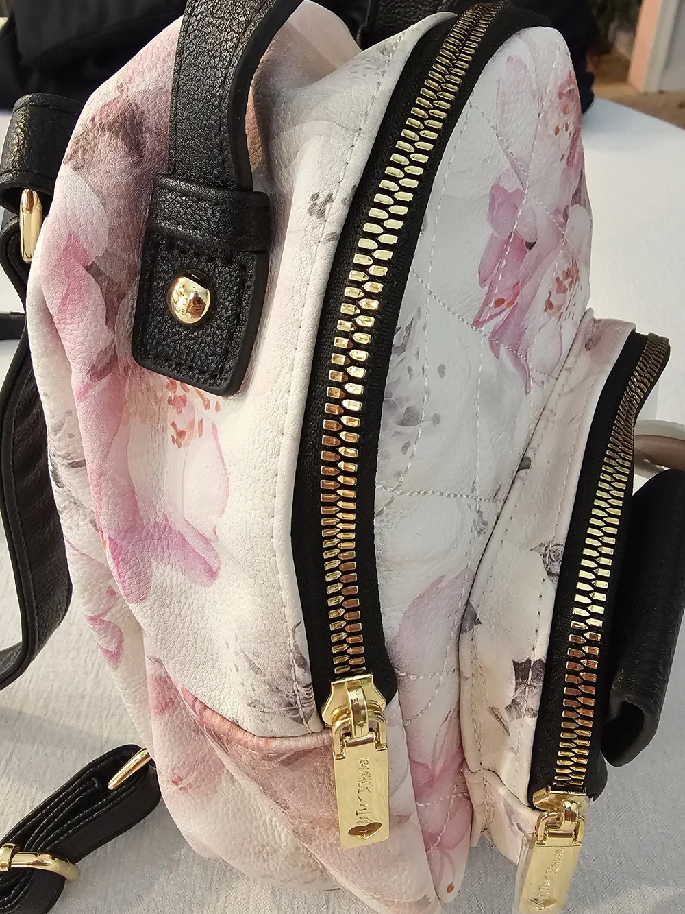 Betsey Johnson Kitsch Puppy Dog Floral Mini Backpack Purse NWOT Kawaii Frenchie